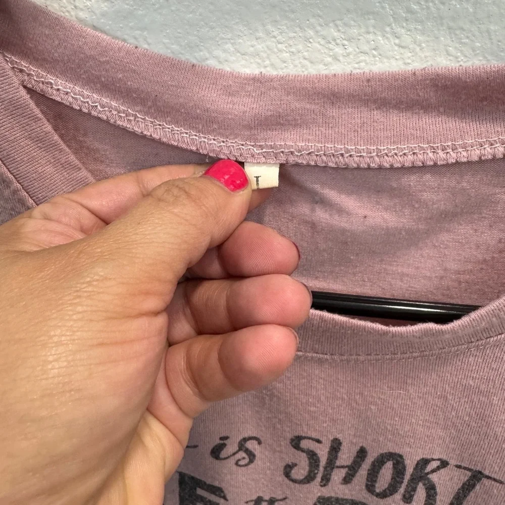 Life is short Tee EUC size L - Picture 2 of 3